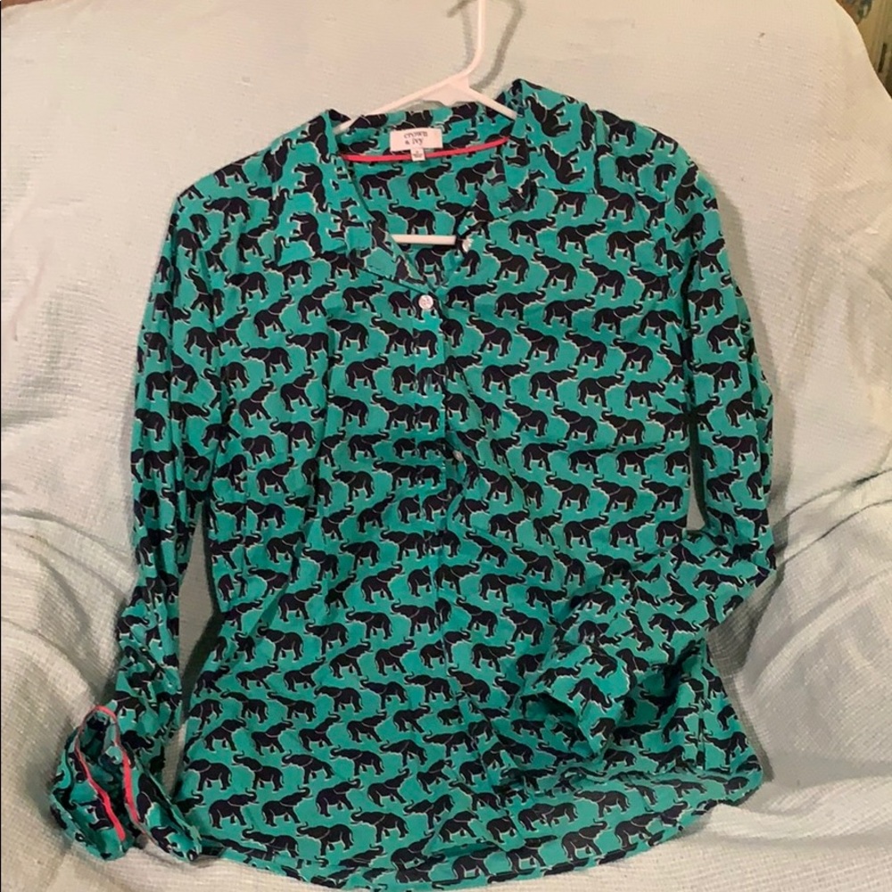 Elephant print blouse